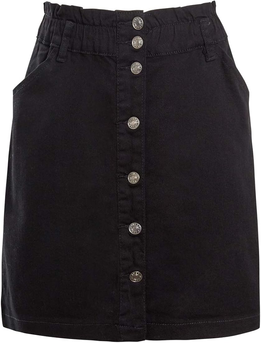 plus size denim stretch skirt