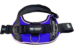 Joyride Harness LED Light Up Dog Harness 2.0 - Patent Pending Design, 3 LED Modes, Vibrant Rechargeable Lighting, Customizable Name Tag Area, and Convenient On/Off Button for Enhanced Pet Safety