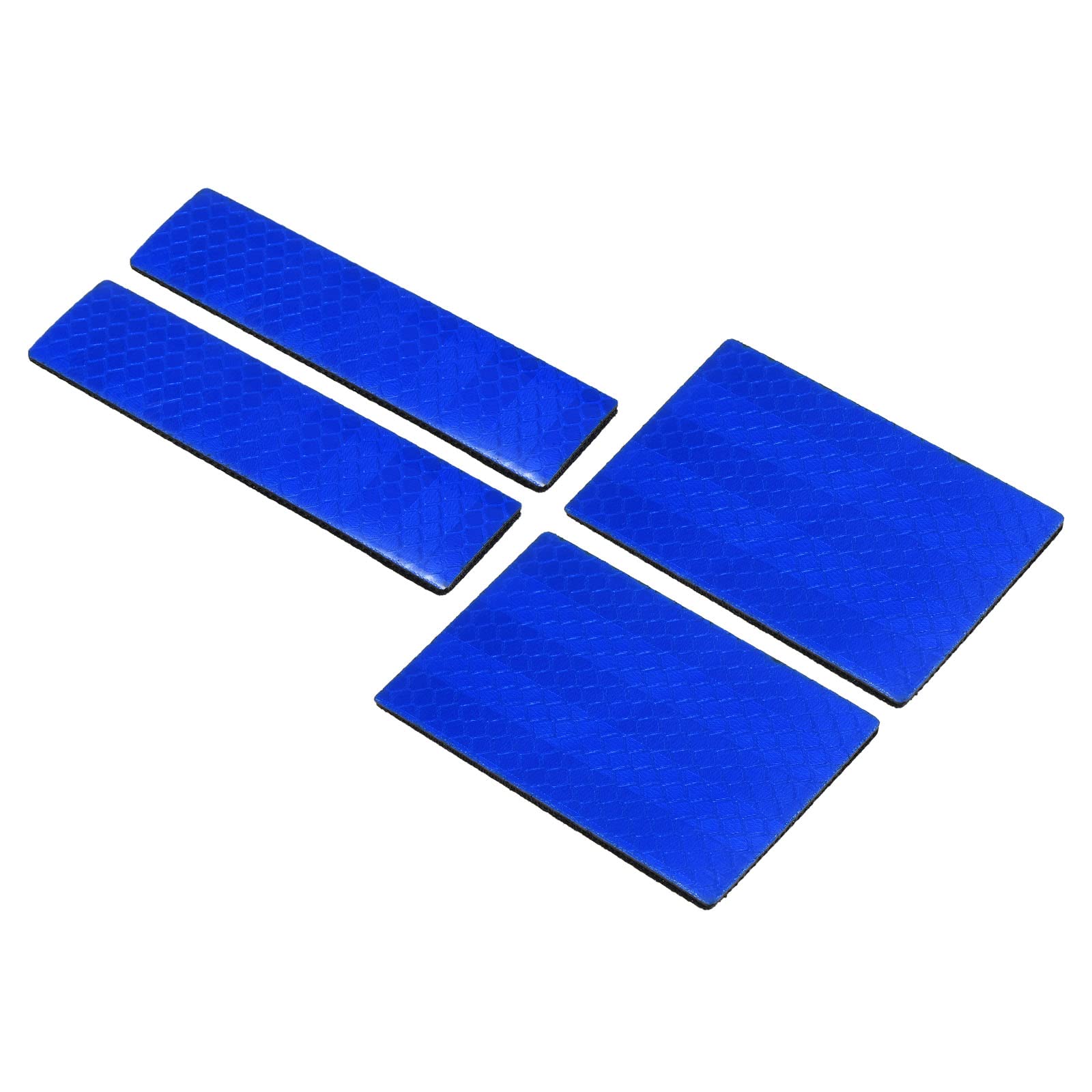 PATIKIL Reflective Patch 1x4 2x3, 4 Pcs Hook and Loop Fastener Safety Appliques for Night Sportsperson Worker Hiker, Blue