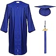 FtyFty Unisex Adult Matte Graduation Cap and Gown Tassel Set
