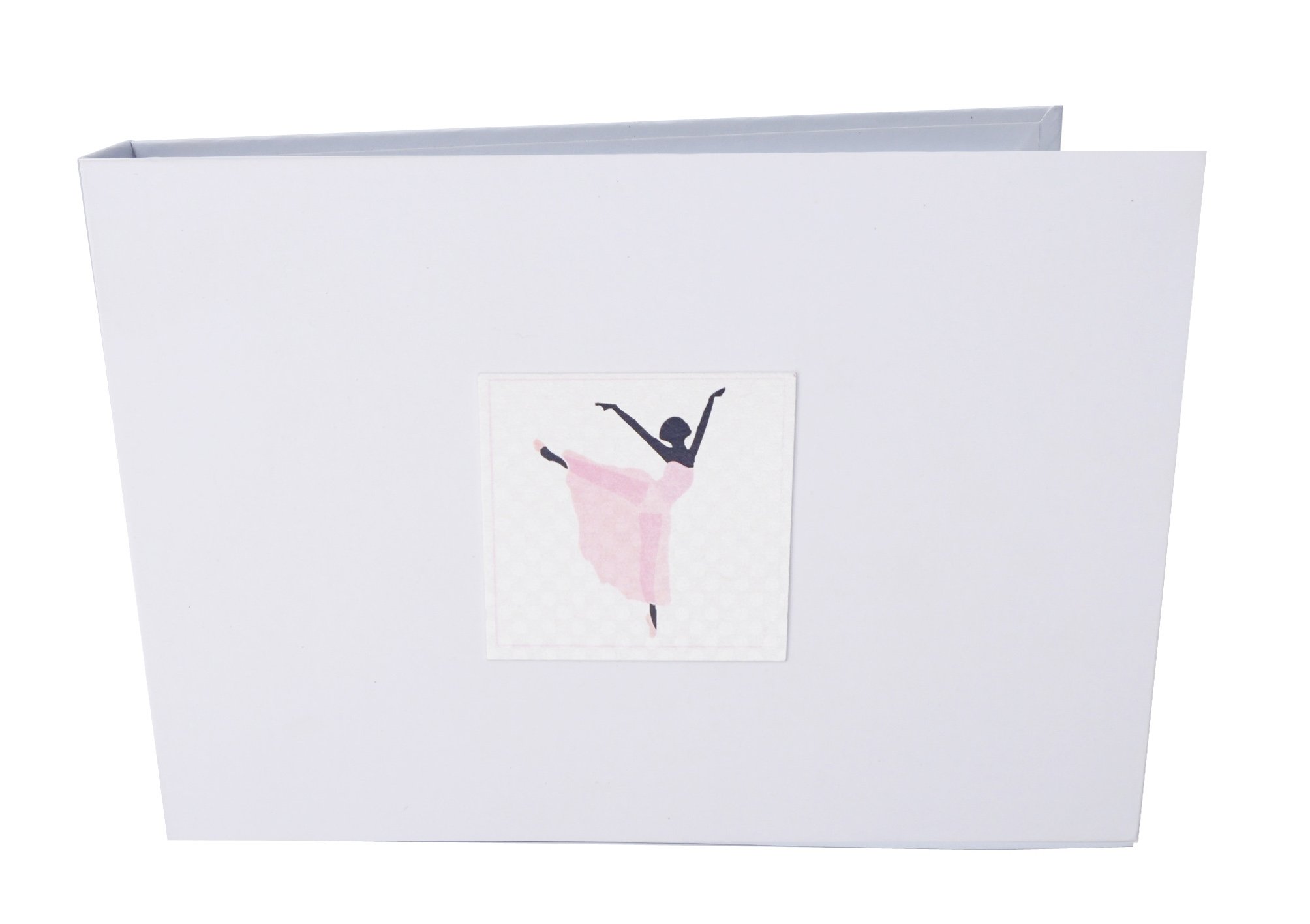 white cotton cards "Ballerina Tiny Value Photo Album, Ballet, White, TVBX39