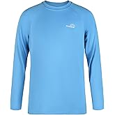Boys UPF 50+ Long Sleeve Sport Sun Protective Rash Guard Swim Athletic Shirt Outdoor Running