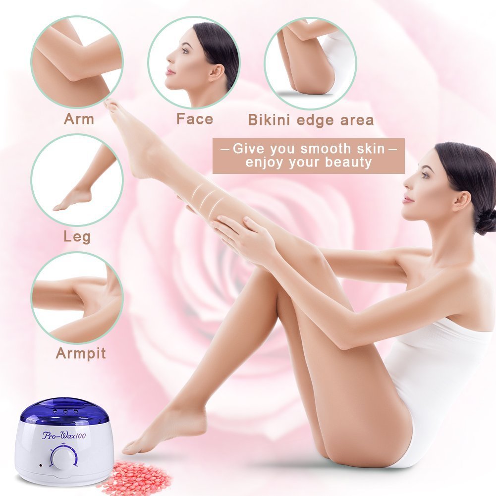 RioRand Wax Warmer Hair Removal Kit with Hard Wax Beans and Waxing Spatula