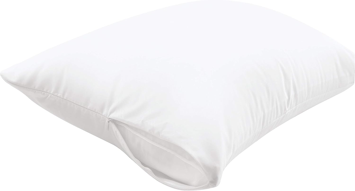 AllerEase 100% Cotton Allergy Protection Pillow Protectors – Hypoallergenic, Zippered, Allergist Recommended, Prevent Collection of Dust Mites and Other Allergens, King Sized, 20” x 36” (Set of 2): Home & Kitchen