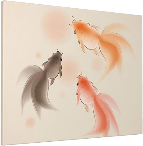 Amazon 団子dadabuliu アートパネル 絵画 金魚 水墨画 上品 魚 和風 キャンバス 装飾画 キャンバスボード インテリア 壁掛け 現代アート アートフレーム 部屋飾り 40x50 ファッション 芸術 アート ウォールステッカー オンライン通販