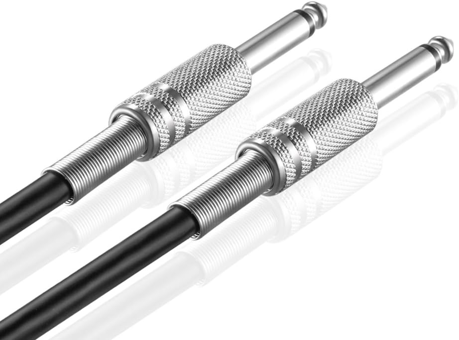 TNP 6.35mm Guitar Cable (10FT) 1/4 Inch TS Male 6.35mm Phono Jack Straight Plug Musical