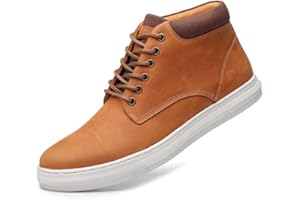 Arkbird Casual Sneaker Shoes, Lace-up Leather Chukka Boots for Men