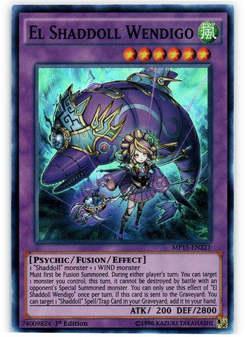 Yu-Gi-Oh! - El Shaddoll Wendigo (MP15-EN221) - Mega Pack 2015 - 1st Edition - Super Rare