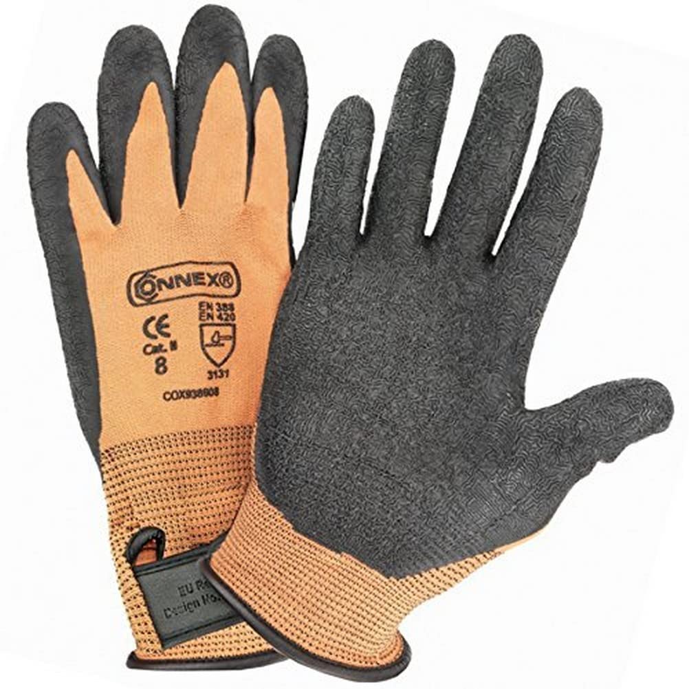 Connex COX938608 Gloves with Strap, Orange/Grey, Size 8