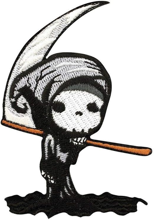 Amazon Com Cute Grim Reaper Patch 6 X 9cm Clothing