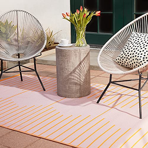 Indoor/Outdoor Rug Reversible Modern Design, Easy to Clean, Durable, Polyproplene, Water