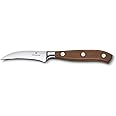 Victorinox ​Grand Maitre Wood Shaping Knife - Premium Kitchen Knife for Detailed Work - Ergonomic Paring Knife with Full-Tang, Stainless Steel Blade - Wooden Handle, 3"