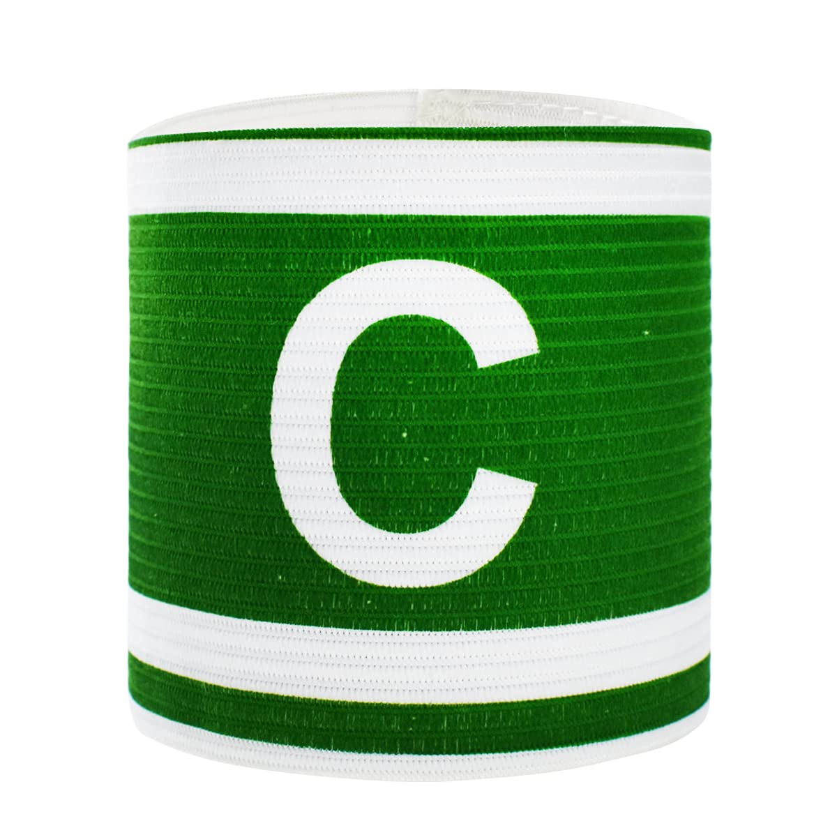 VerteLife Captain Armbands for Football, Unisex Captains Arm Band Adult & Youths Soccer Captain's Band Adjustable Magic Closure Sports Arm Bands - Green