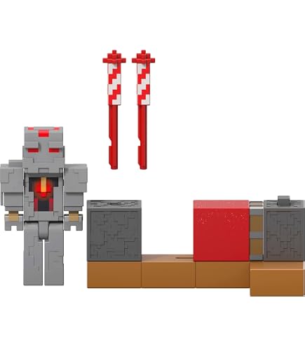 Amazon.com: Mattel Minecraft Mob Head Minis Toys, Nether Fire
