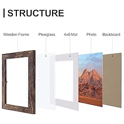 Vittanly 6x8 Picture Frame, Display Pictures 4x6