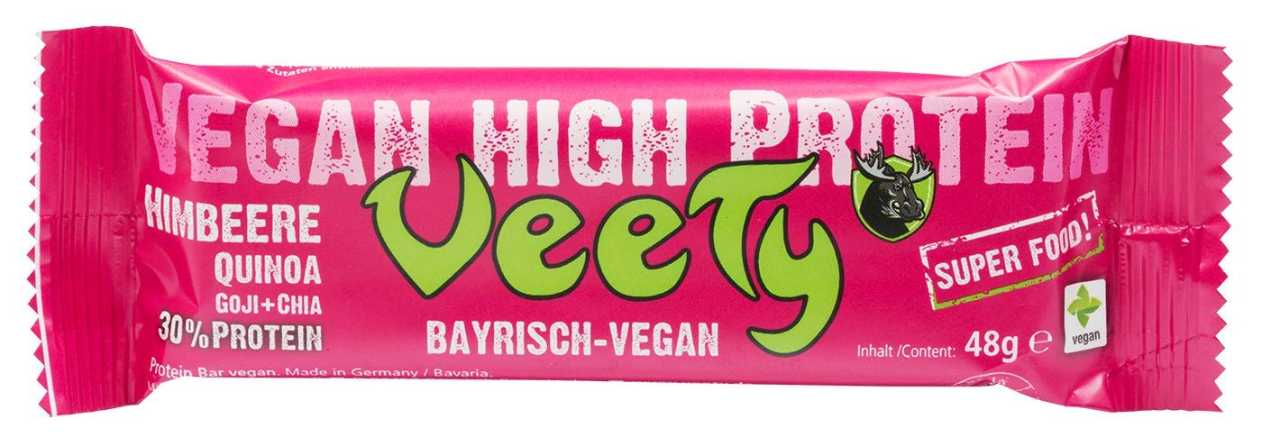 veety - Vegan High proteína Bar 30% - Frambuesa veganas ...