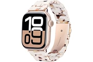 HOPO Compatible with Apple Watch Band 38mm 40mm 41mm 42mm 44mm 45mm Slim Resin Watch Strap Bracelet For Apple Watch Series 7 