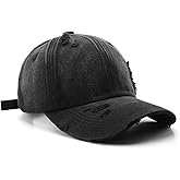 Fashion Vintage Washed Distressed Baseball Cap Unconstructed Dad Hat Trendy Trucker Hats Headwear for Men Women