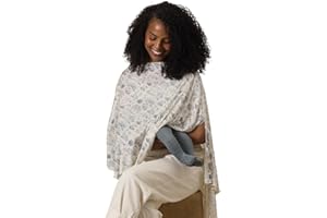 Solly Baby Nursing Cover, Ultra-Breathable, Lightweight Breastfeeding Cover-Up, Buttery-Soft Fabric, Universal Fit, Postpartum Essentials, Newborn Must Haves, Mother’s Day Gift, Bleu Toile
