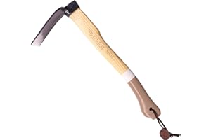 Adler - The Ivy Garden Hoe, Heavy Duty Yard Tool Lawn Care, Loosening Soil, Weeding, and Digging, Steel Head 3.9 inches, Wood Handle 17.7 inches (Mocha)