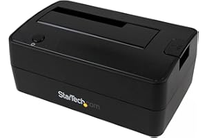 STARTECH USB 3.1 (10Gbps) Single-Bay Dock for 2.5"/3.5" SATA SSD/HDDs(SDOCKU313), Black