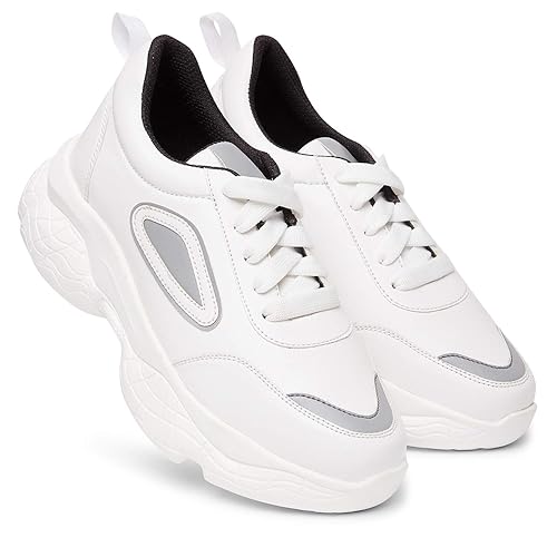 girls white running shoes