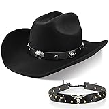 100% Wool Western Cowboy Hat for Men's Women's