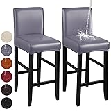 YISUN Bar Stool Covers, Stretch Waterproof PU Bar