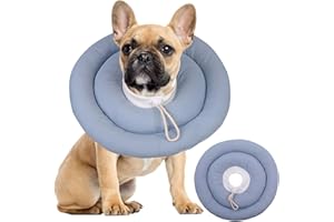 IDOMIK Dog Recovery Collar, Waterproof Soft Dog Cone After Surgery, Comfy Protective Elizabethan Collar Alternative for Dogs 