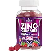 Zinc Gummies for Adults 50 mg - High Absorption Bone Skin & Immune Health Support Gummy & Antioxidant Chewable Supplement - N