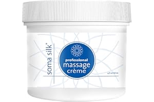 Professional Massage Creme by Soma Silk, 4 Ounces - Smooth & Silky Texture, Moisture Rich Massage Cream - Calendula and Jojoba Oils to Promote Healthy Skin - Easy Glide and Workability