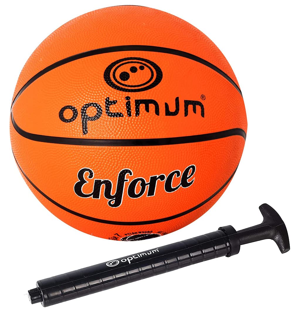 Optimum Street Basketball - Durable Korean Rubber with All-Weather Grip for Versatile Indoor/Outdoor Play - Sizes 7 & Mini for All Ages