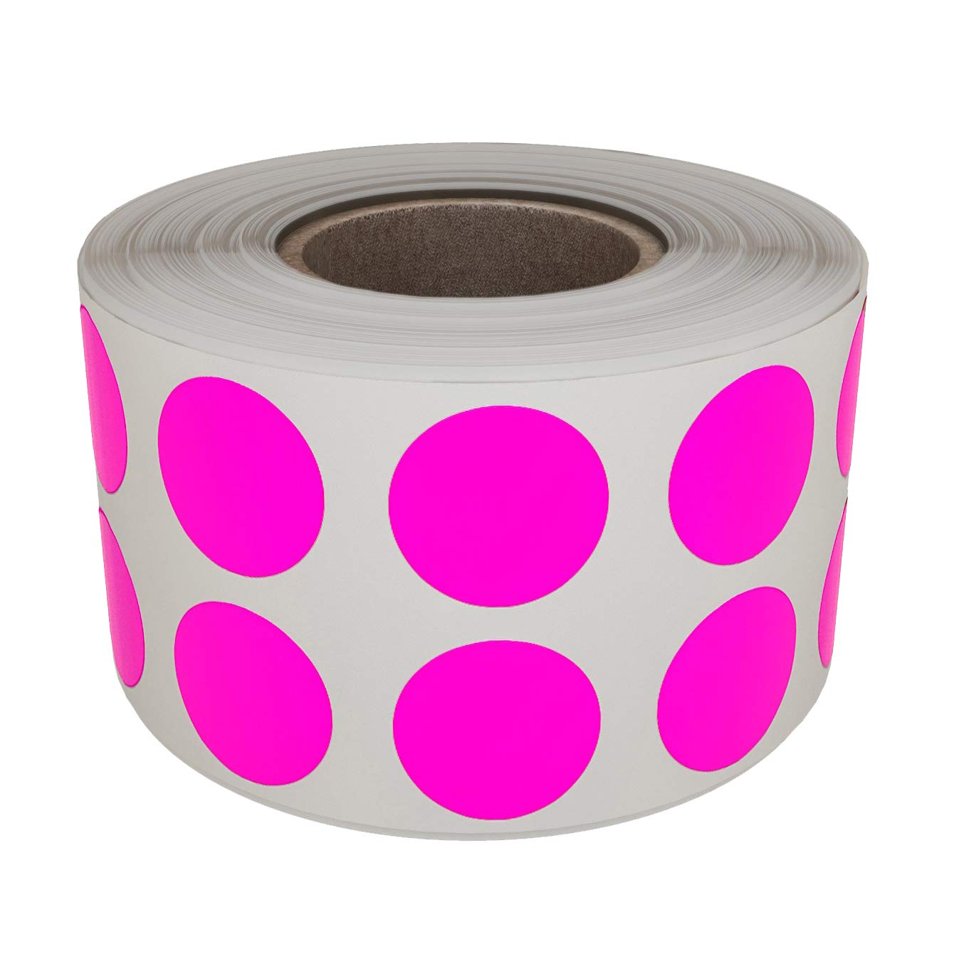 Royal Green Dot Stickers in Neon Pink 1.3CM (13mm) Colored Labels Roll for Inventory Labeling 1080 Pack