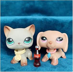 ZFH lps Short Hair Cat and Dachshund #391#932 Gray Short Hair Cat Tan