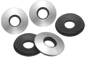 uxcell 60Pcs 1/4" x 5/8" Sealing Washers, 304 Stainless Steel EPDM Bonded Neoprene Rubber Washers for Screws Bolts, Silver&Black