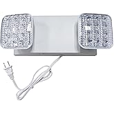 TANLUX LED Emergency Lights with Battery Backup, Commercial Emergency Light Fixtures for Business Home Power Failure Emergency Exit Sign Lighting with 1.0 Meter Plug in Cord AC120V UL Listed