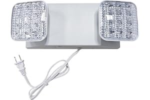 TANLUX LED Emergency Lights with Battery Backup, Commercial Emergency Light Fixtures for Business Home Power Failure Emergency Exit Sign Lighting with 1.0 Meter Plug in Cord AC120V UL Listed