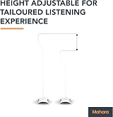 Mahara Universal White Floor Standing Speaker Stands Pair Height Adjustable view 2