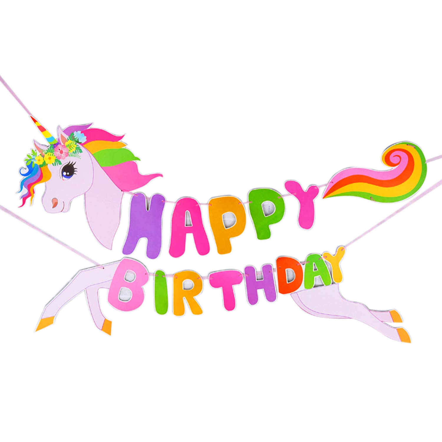Bannieres Rlgpbon Licorne Banniere Unicorn Banderole Joyeux Anniversaire Drapeau Happy Birthday Banner Decorations Pour Partie Fete Danniversaire Jeux Et Jouets Stargas Ie