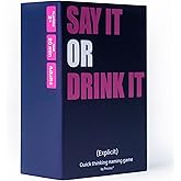 Prezey Say It or Drink It - Category Card Games for Adults with 250 Hilarious Cards | Drinking Games for Game Night, Board Games for Adults, Funny White Elephant Gifts, Holiday Games, Friendsgiving