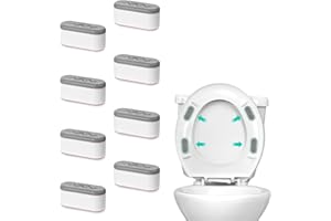 APAUSVCM 8Pcs Toilet Seat Bumpers, Universal Toilet Seat Spacers for Bidet Strong Adhesive Buffer Toilet Lid Rubber Replacement Bumpers