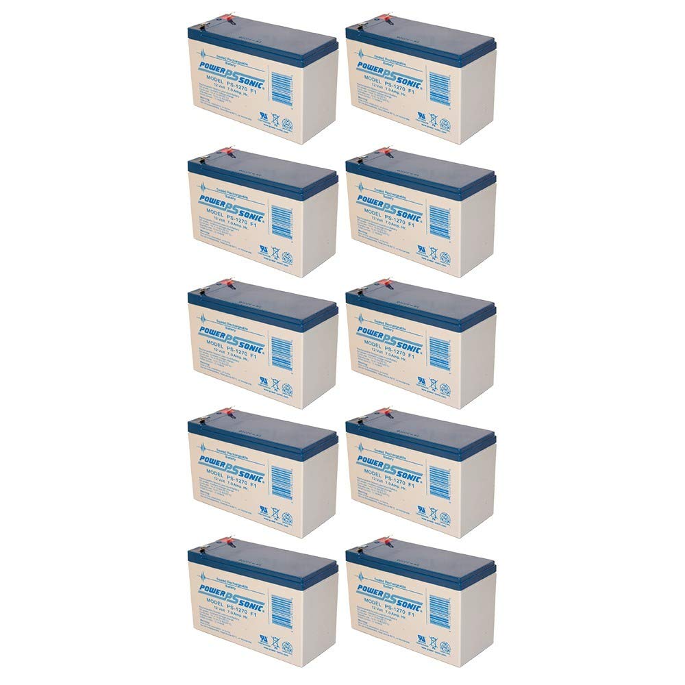 Power Sonic PS-1270-12V 7AH SLA Battery - Pack of 10
