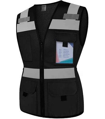 Amazon Vest M/Lサイズ Kazsaifo Reflective Safety Vest for Men Women with 5 Pockets