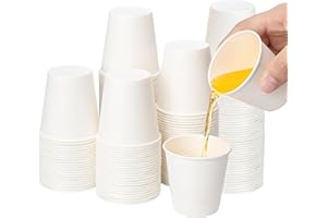 RACETOP 100 Pack 3 oz Paper Cups for Bathroom, Disposable Mouthwash Cups, Small Paper Cups, for Parties, Picnics, Travel