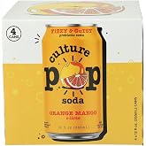 Culture Pop Soda, Soda Orange Mango Chili Lime, 12 Fl Oz, 4 Pack