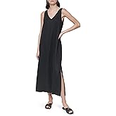 DKNY Womens Lightweight Linen Maxi Dress