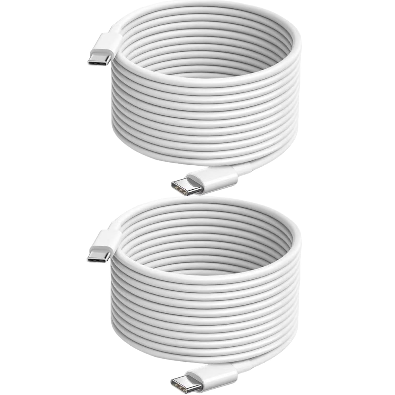 Photo 1 of USB C Cable 20ft,C to C Cable Fast Charging 2 Pack,60W Extra Long Type C Cord Compatible with iPhone 16/15 Pro/15 Plus/16 Pro Max, iPad mini 6/ Pro 2021, Mac-Book Pro 2020, Samsung Galaxy S24,Switch