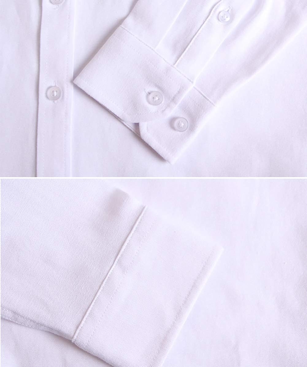 MGWDT Button Down Shirt Women Long Sleeve Blouse Oxford Shirt Classic-Fit Cotton Tops Wrinkle Resistant(2XS-3XL): Clothing