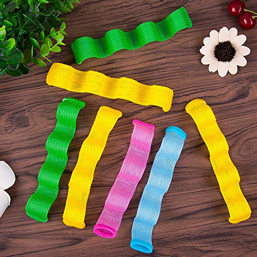 Duufin 60 Pcs Wave Hair Curler Rollers Heatless Water Ripple Curlers Magic Hair Rollers DIY Hair Style Tools Set for Women and Girls (Bonus: 2 Pcs Hooks)