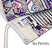 Hz.Codelo Canvas 72 Colored Pencils Wrap Roll Up Case, Travel Pen Holder Organizer with Zipper Pouch for Pencils Accessories,Great for Kids Adult Coloring Book -Bohemian (NO Pencil included)